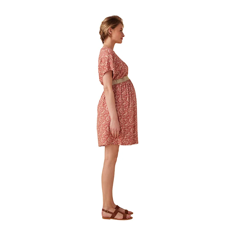 Robe de grossesse Felcie - Terracotta-1