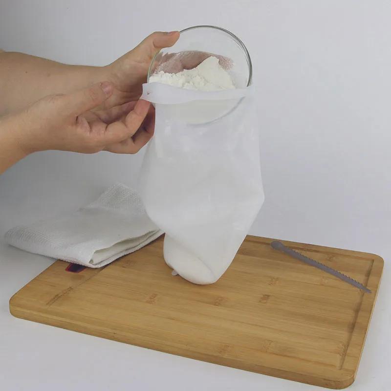 Sac de pétrissage pain Silicone Blanc/Gris - 20.50x31cm-1