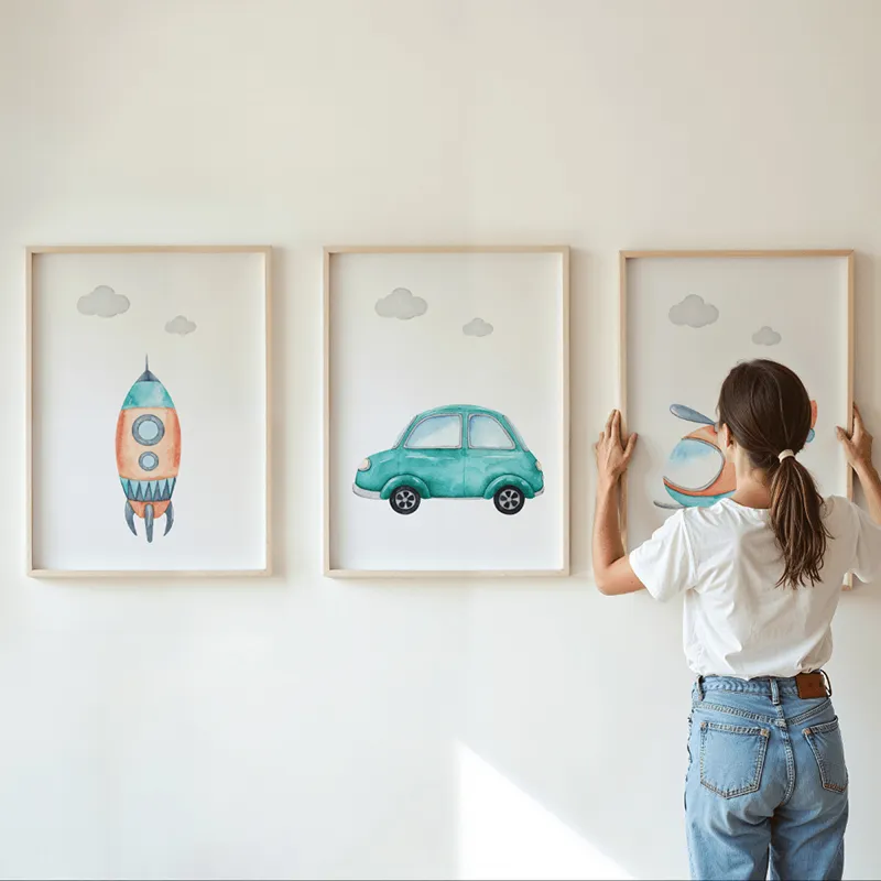 Trio d'affiches Fusèe et Hélicoptère - Plusieurs formats dispos.-1