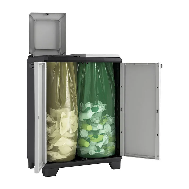 Poubelle de tri Split premium 2 compart - 2x110L-1