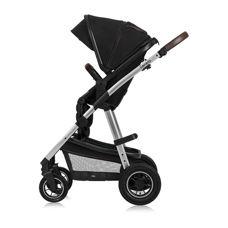 Trio Poussette Amber + Nacelle + Cosy Gr.0+ Black Silver-7