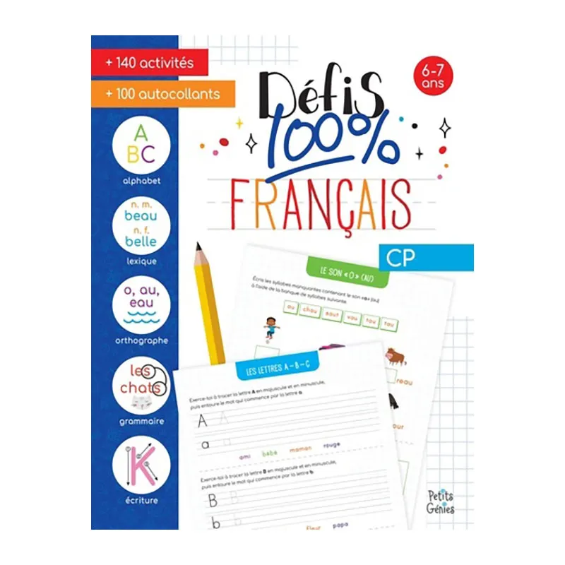 Défis 100% Français CP + 100 autocollants - 6+-0