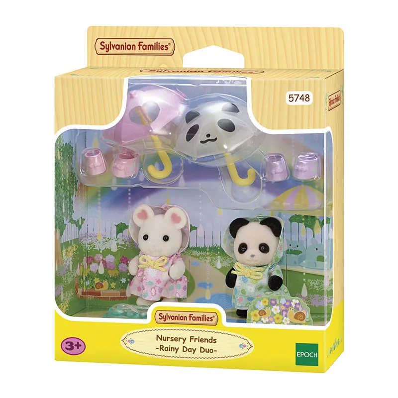 Duo bébés panda & souris habits de pluie - 9pcs-7