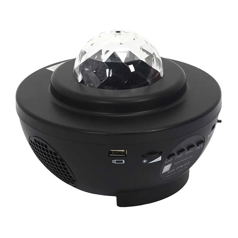 Projecteur rotatif LED + Enceinte Galaxie - 16,2x13x16,2cm-4