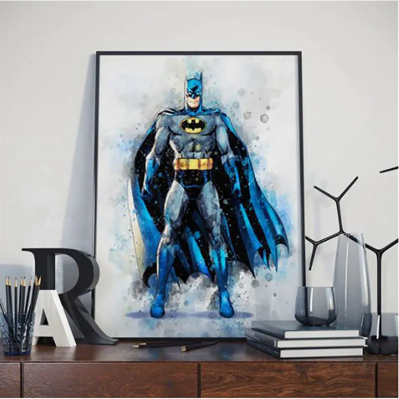 Toile Batman Bleu - 30x40cm-0