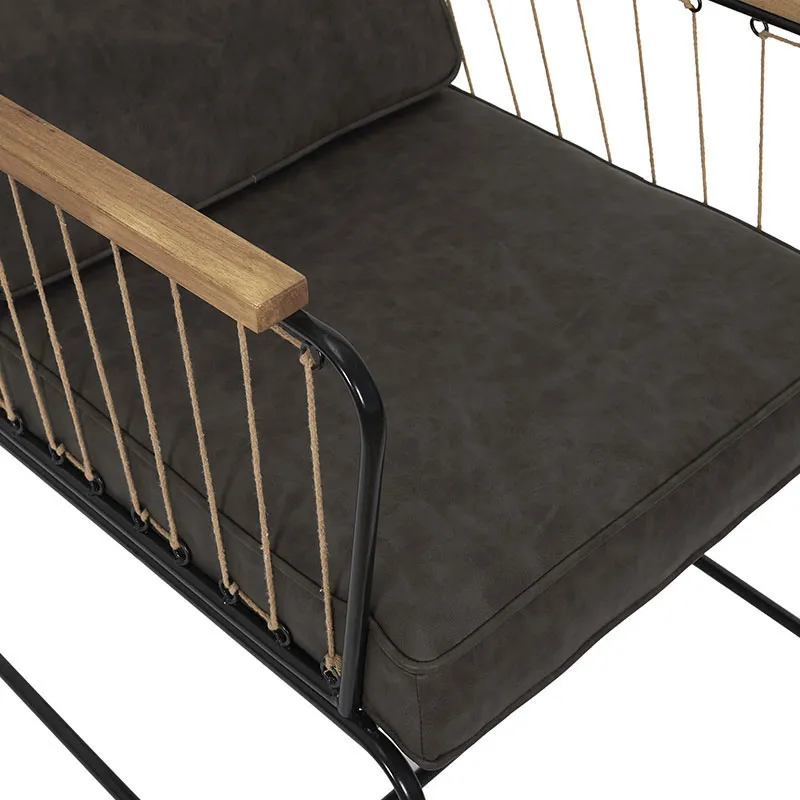 Fauteuil Benson Marron - 73x79cm-5
