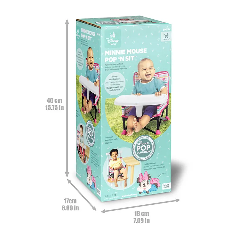 Réhausseur portable Pop'n Sit Minnie - 6m+-18