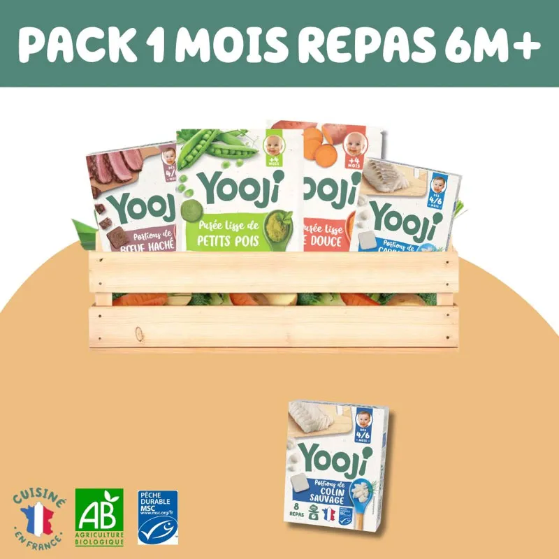 Pack Diversification alimentaire - purée légumes/fruits & protéines BIO - 4m+-0