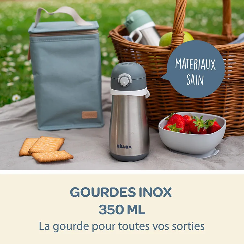 Gourde Inox Gris minéral - 350ml-2