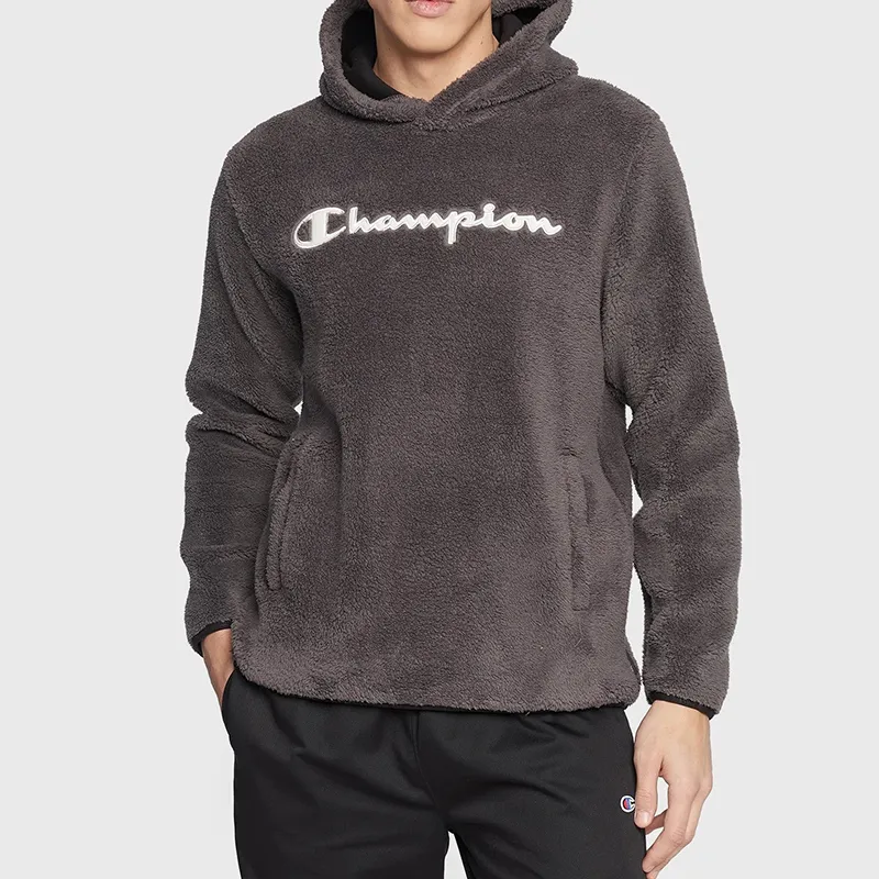 Sweat à capuche Sherpa - Gris foncé-0