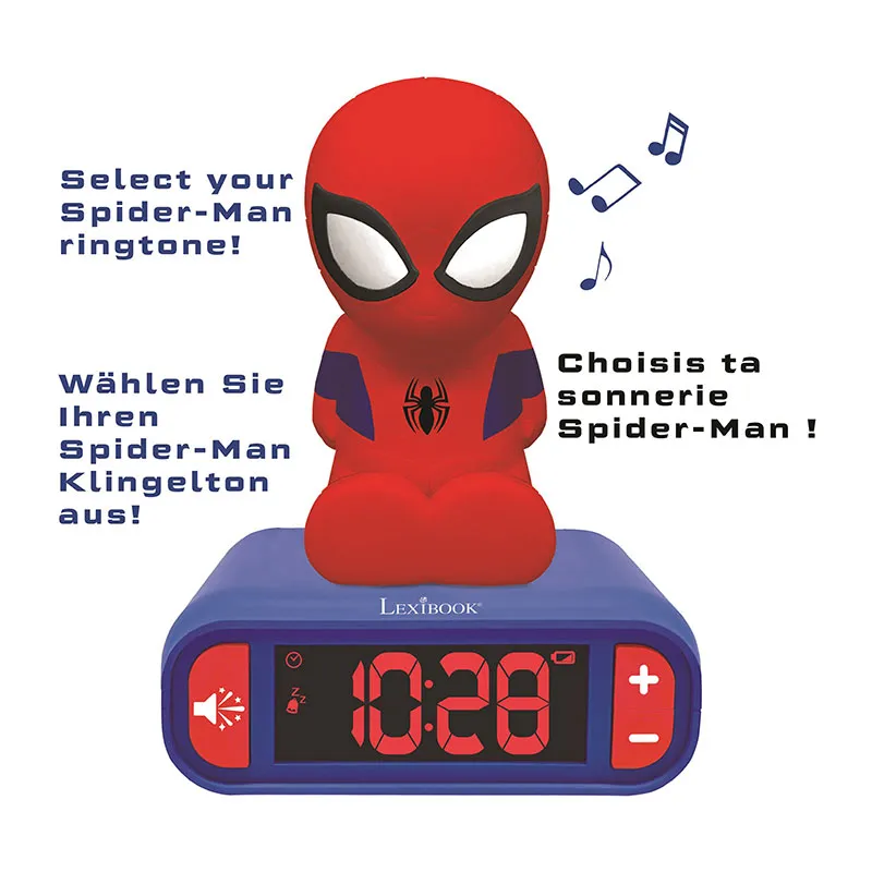 Réveil avec Veilleuse 3D Spider-Man - 36m+-1