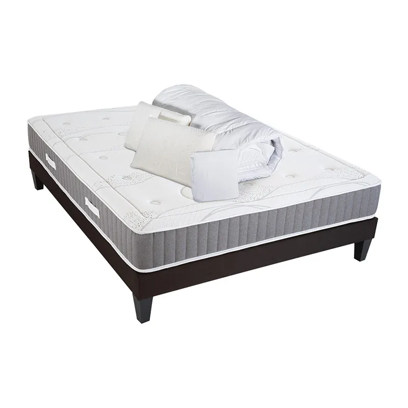 Matelas Mémoire de forme + Sommier Bois + Accessoires Intuition-0