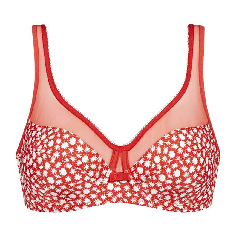Soutien-gorge armatures Femme Retro Daisy - Rouge-0