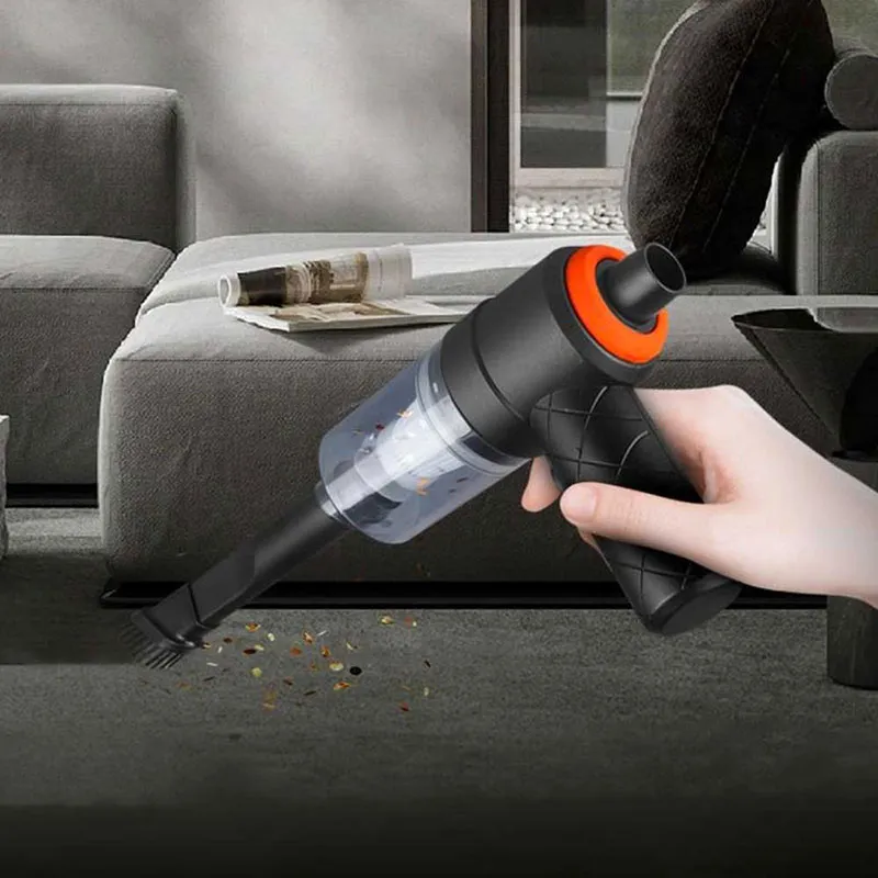 Mini aspirateur sans fil rechargeable 2en1 - Noir-9
