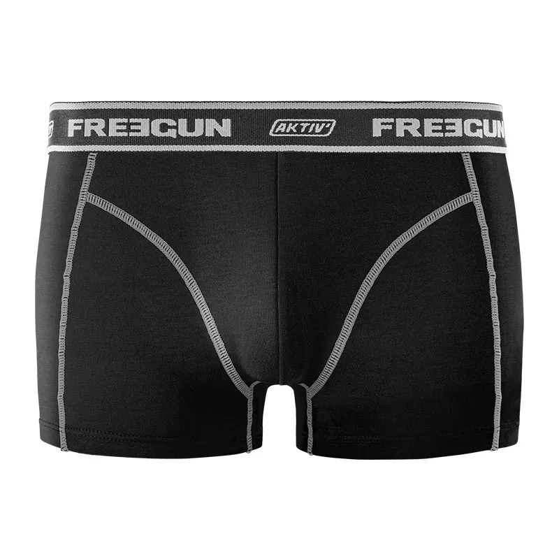 4 boxers homme Aktiv - Orange/Noir/Gris-5