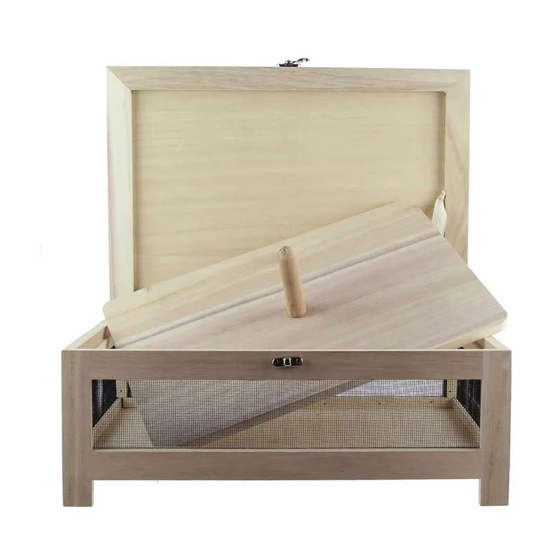 Cave à fromage + plateau & service Bois - 39x15x27cm-2