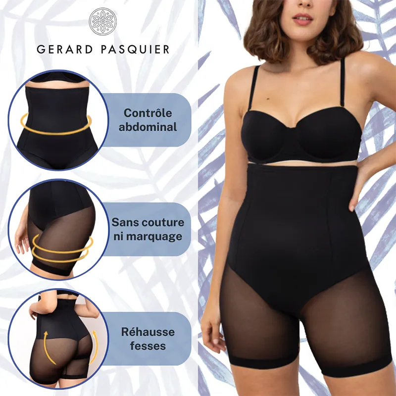 Gaine taille haute Estelle - Noir-3