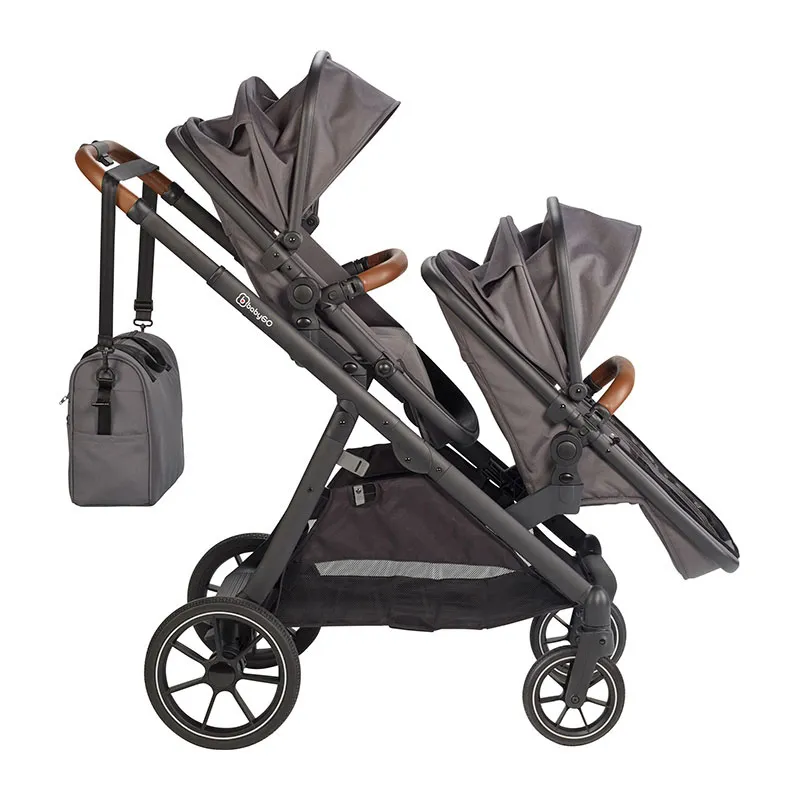 Poussette Double inline Duo 2en1 Gris - 0m+-7