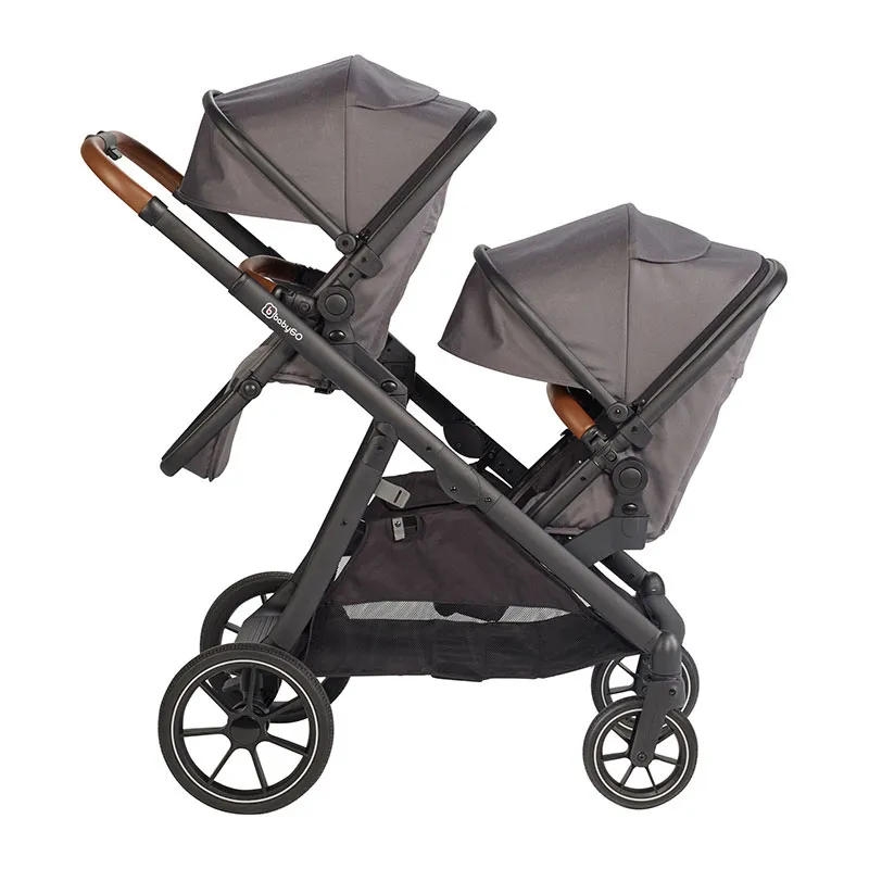 Poussette Double inline Duo 2en1 Gris - 0m+-4