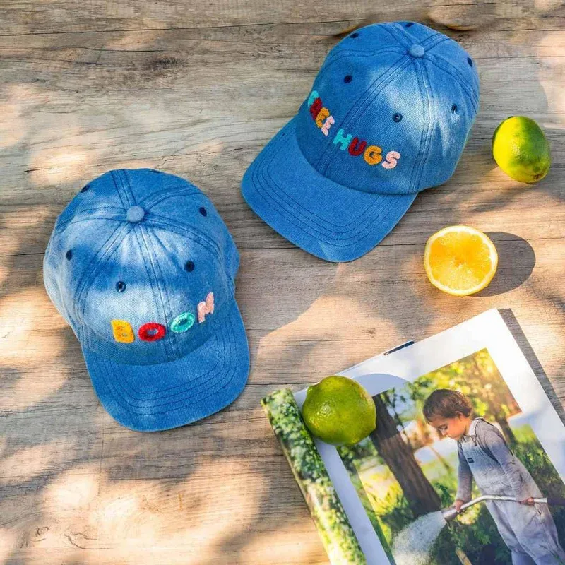 Duo Casquettes Free Hugs - Denim-4