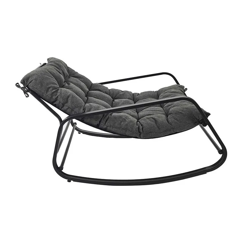 Fauteuil à bascule Miami Gris - 130x69x92cm-3