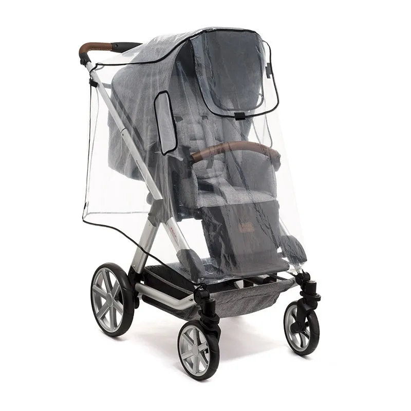Protection pluie poussette Peva XL - Transparent-0