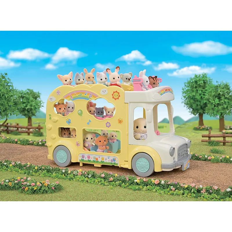 Bus & sa cour de récréation - 8pcs-9
