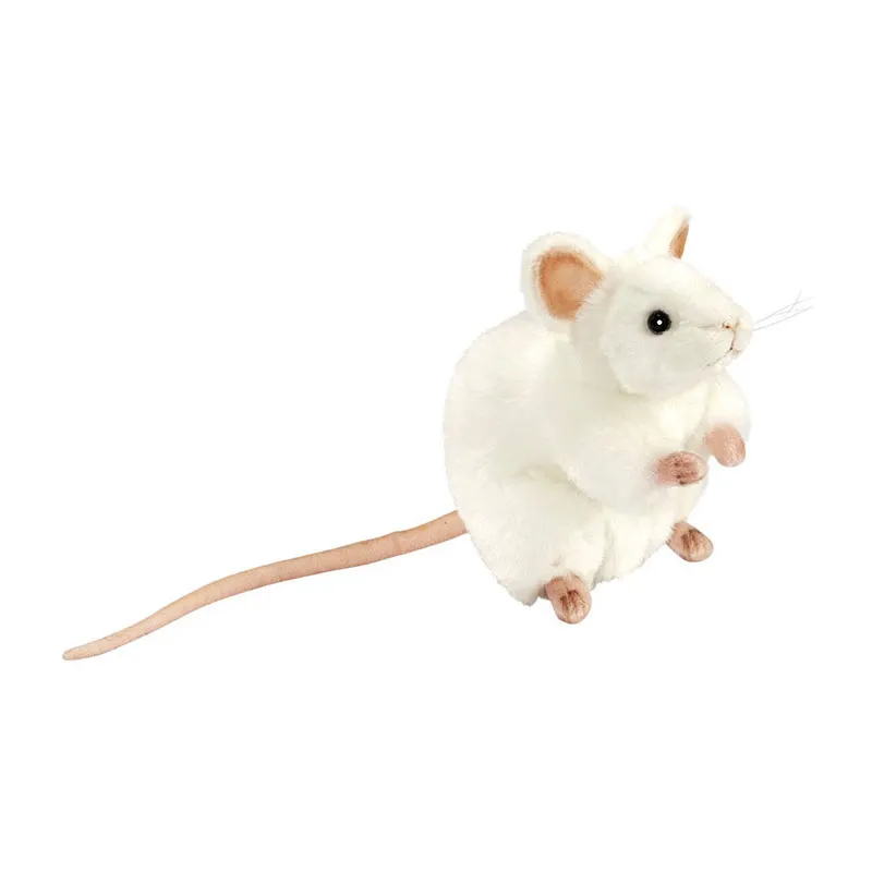 Peluche Souris Blanche Hansa - 16cm-0