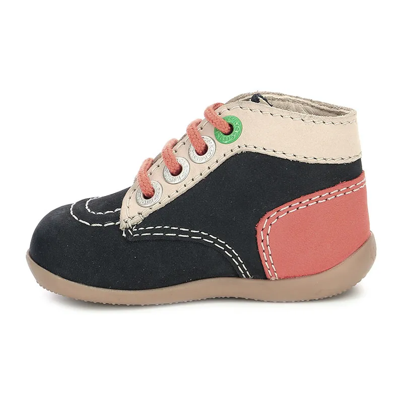 Bottillons Bonbon-2 - Marine/Beige/Orange-1