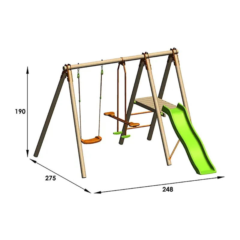 Portique Bois Vabi 1,90m - 3+-2