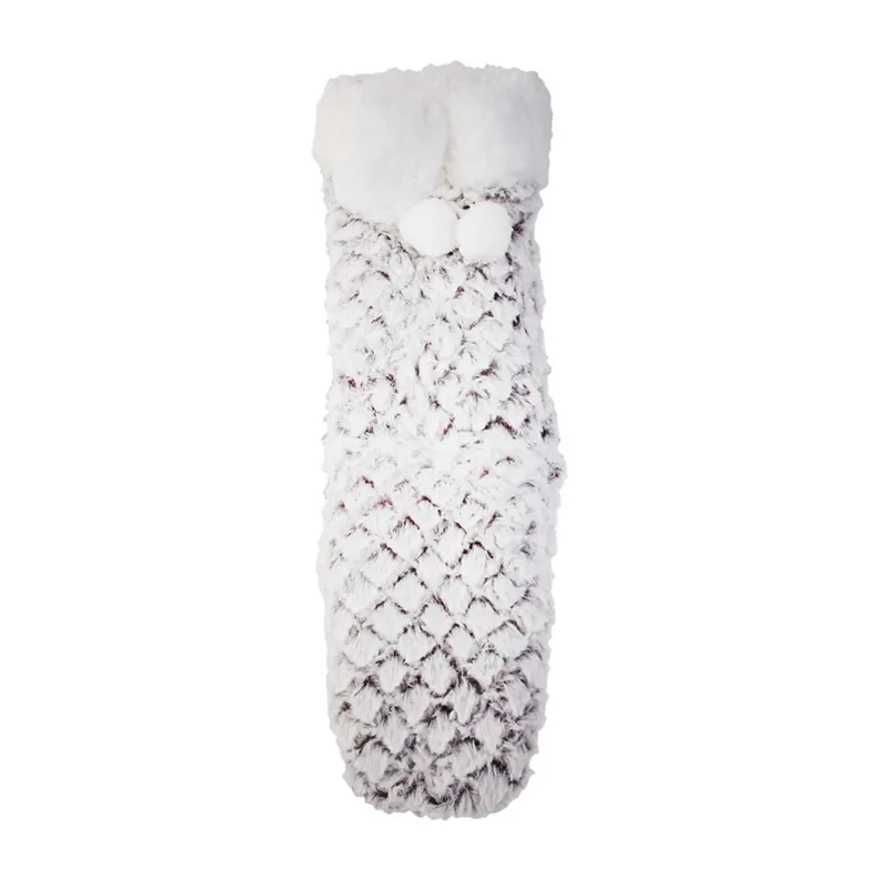 Paire de chaussettes Sherpa imit. Fourrure Gris - 13,5x47x3,5cm-0