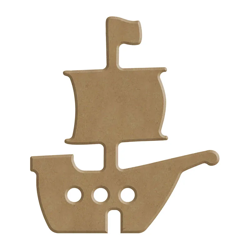 Kit supports bois à décorer Gomille Pirates 6pcs - 36m+-4