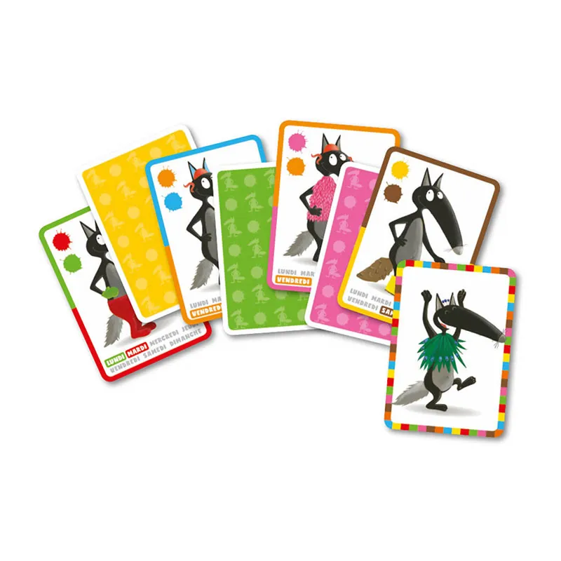 Jeu de cartes du loup qui voulait changer de couleur - 4+-1