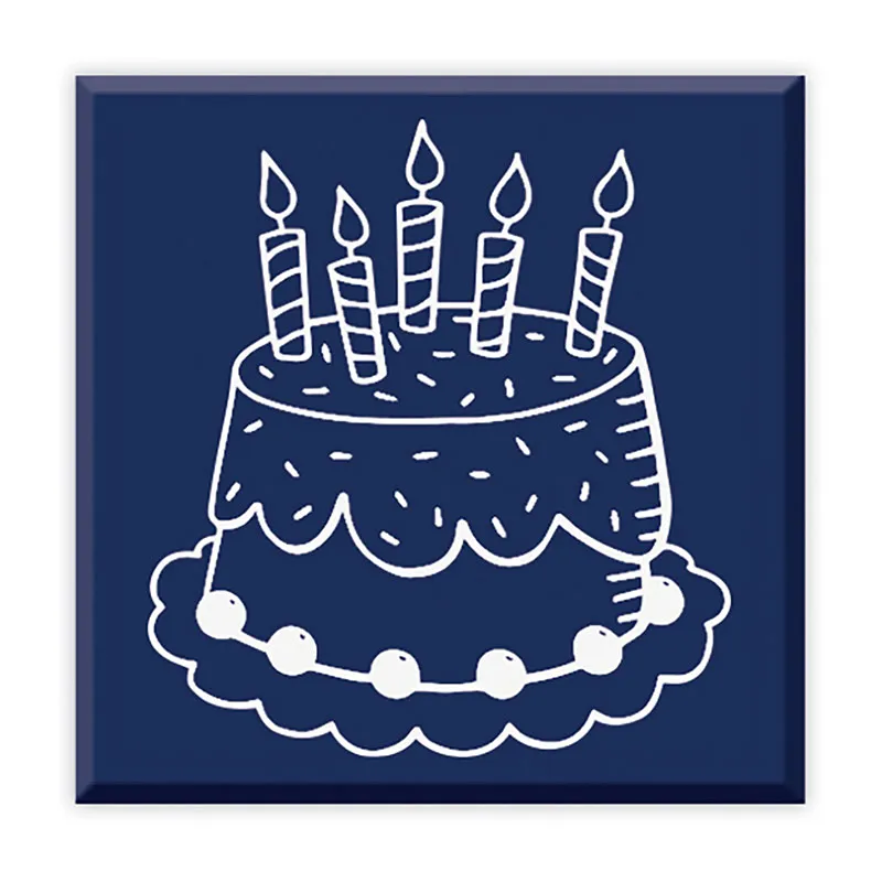 Tampon bois Taille C Gâteau d'anniversaire - 14+-0