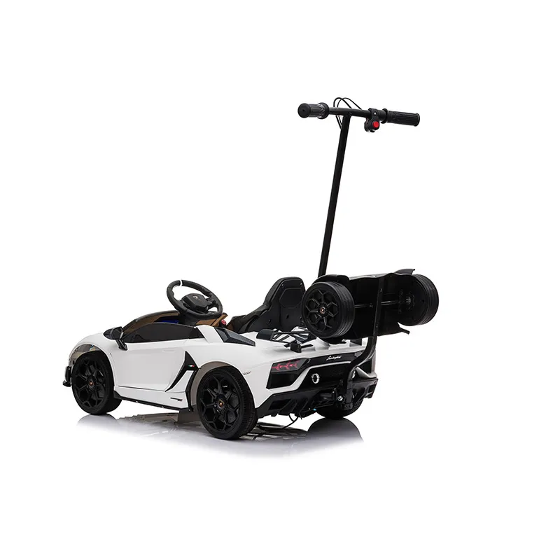 Voiture élec. Lamborghini Av. SVJ Blanc + plat. - 36m+-3