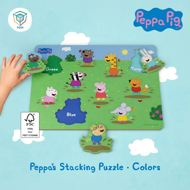Puzzle en bois Peppa Pig 10pcs - 24m+-2