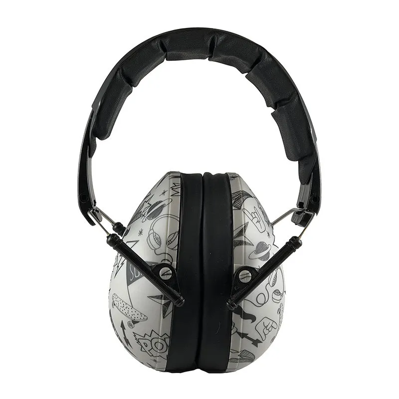 Casque anti-bruit 3-10 ans Graffitis - Gris-1