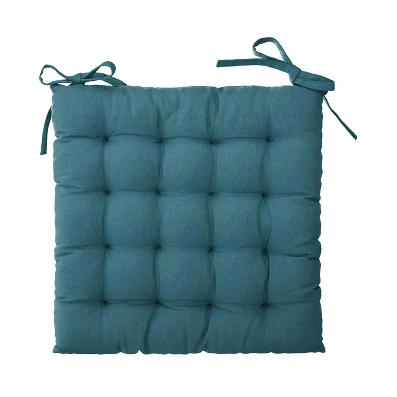 Galette de chaise Otto Bleu Canard - 38x38x7,2cm-0
