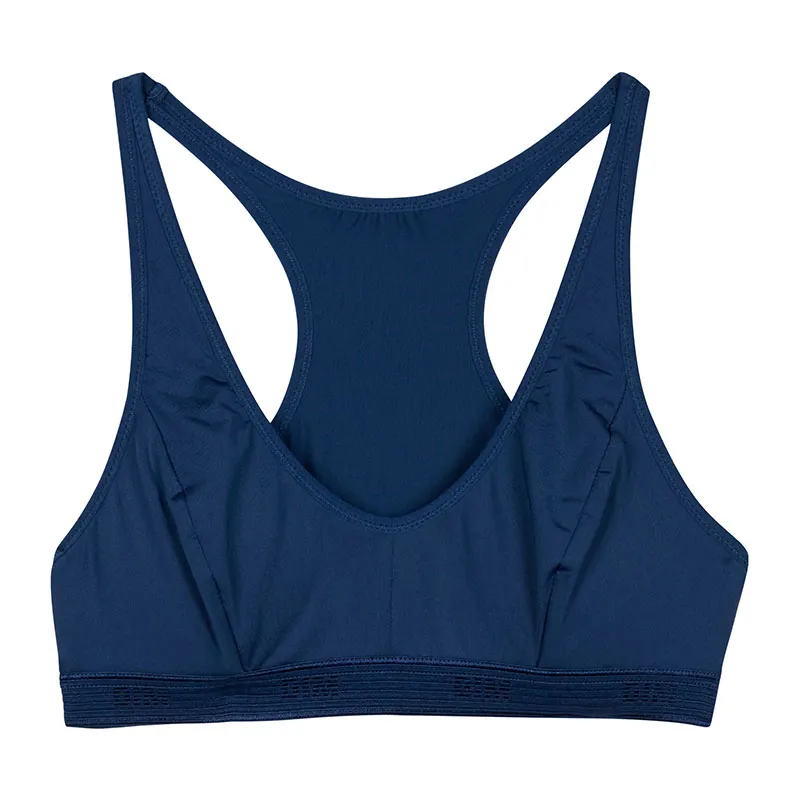 Brassière triangle Microfibre Sport Fille - Bleu Hussard-0