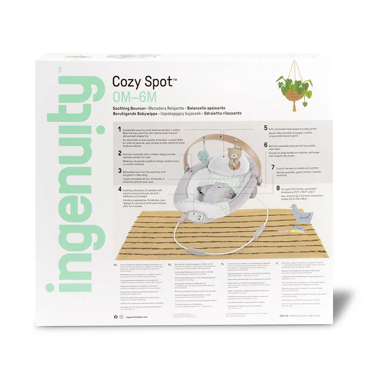 Transat musical avec arc d'activités en bois Cozy Spot - 0m+-9