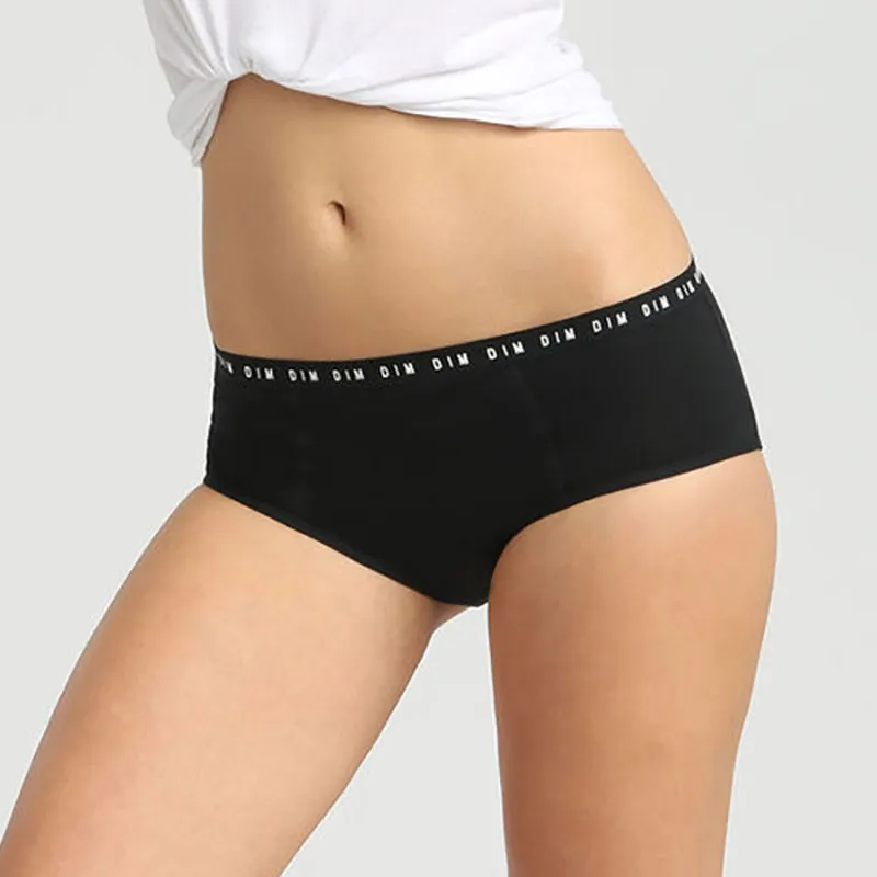 Culotte + Shorty menstru. Flux abondant BIO - Noir-6