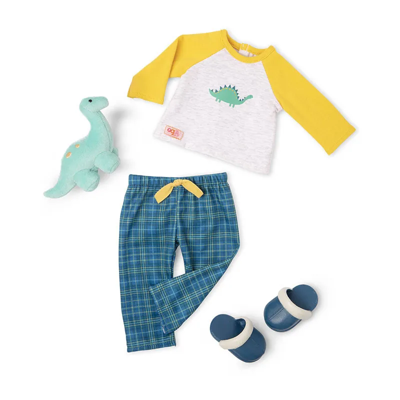 Tenue Garçon Pyjama Dino - Poupée 46cm-0