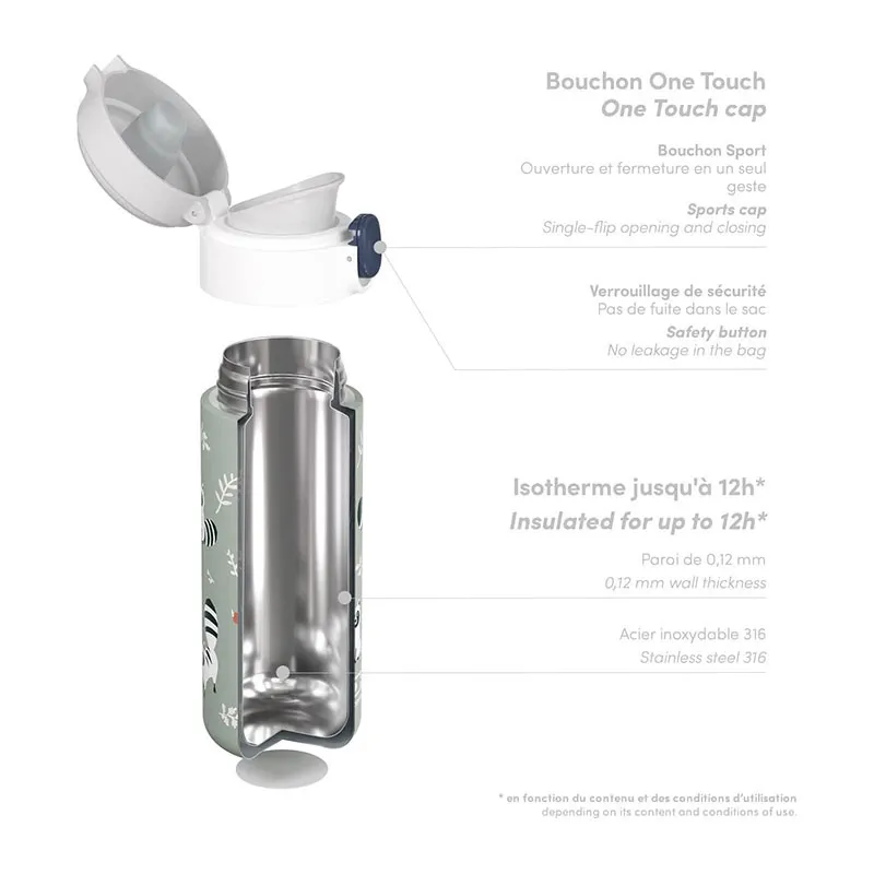 Bouteille isotherme MB Pop Raton-laveur Vert - 360ml-5