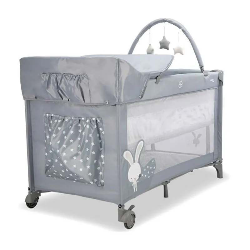 Lit Parapluie à double hauteur Lapin Gris - 0m+-4