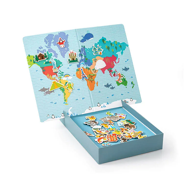 Jeu magnétique Carte du Monde 40pcs - 36m+-1
