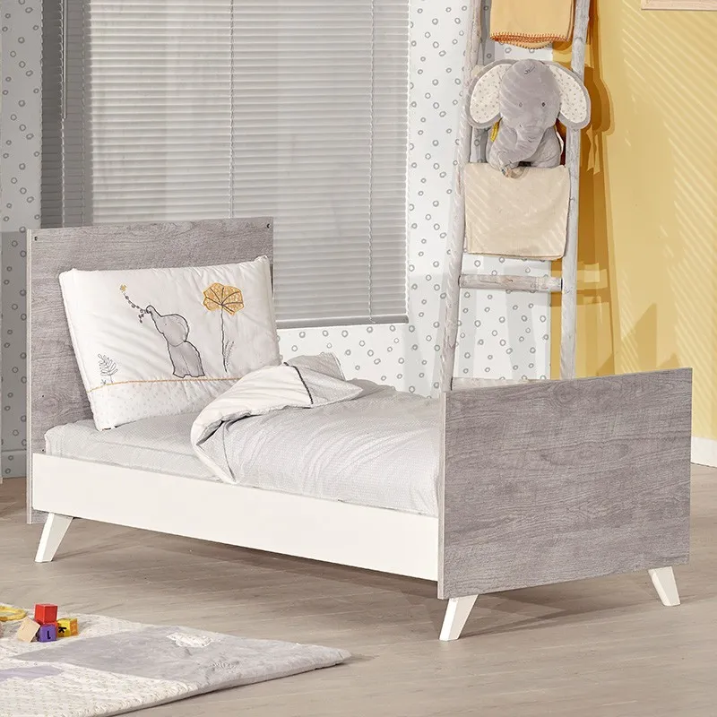 Lit évolutif Bois Scandi Gris - 70x140cm-2