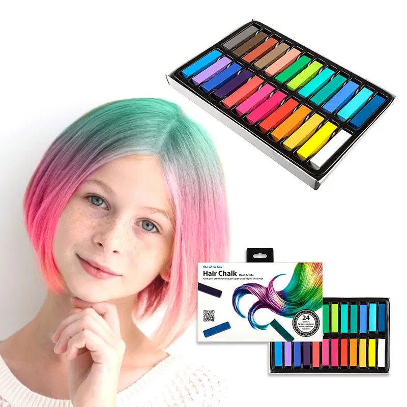 Craies multicolores pour les cheveux - 24pcs-2