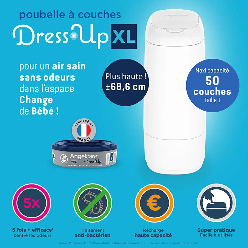 Poubelle à couches XL Dress Up + 1 Recharge-5