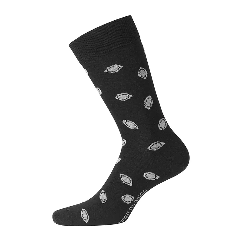 6 Paires de Chaussettes Homme Rugby - Noir/Gris/Marine-3