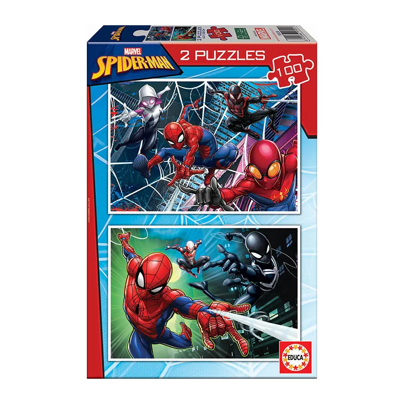 2 Puzzles Spiderman 2x100pcs - 6+-0